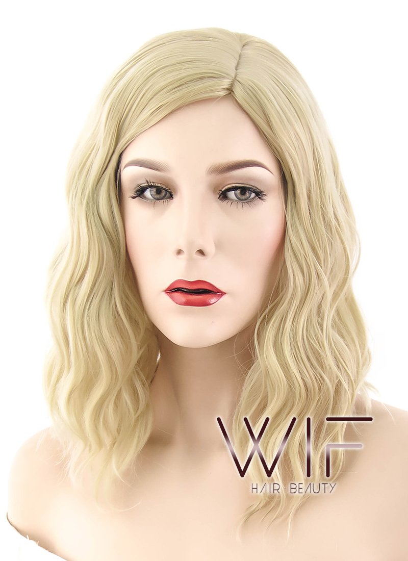 14" Wavy Blonde Synthetic Wig WIG200