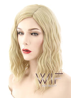 14" Medium Curly Blonde Fashion Synthetic Hair Wig WIG200