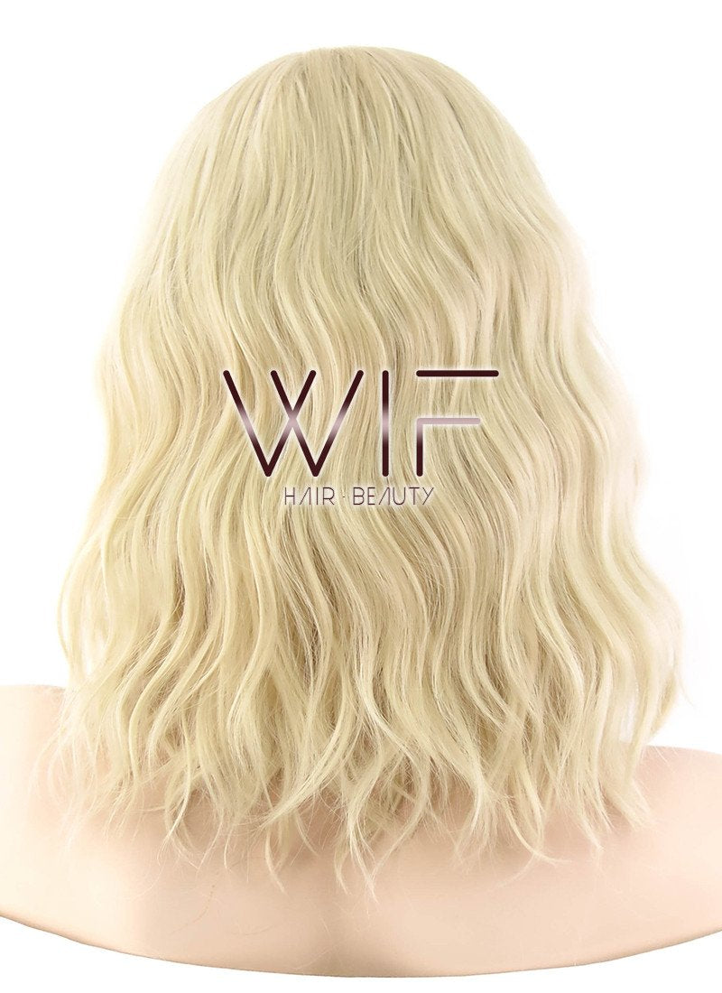 14" Medium Curly Blonde Fashion Synthetic Hair Wig WIG200