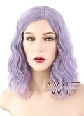 14" Wavy Light Purple Synthetic Wig WIG201