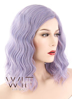 14" Wavy Light Purple Synthetic Wig WIG201