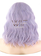 14" Wavy Light Purple Synthetic Wig WIG201