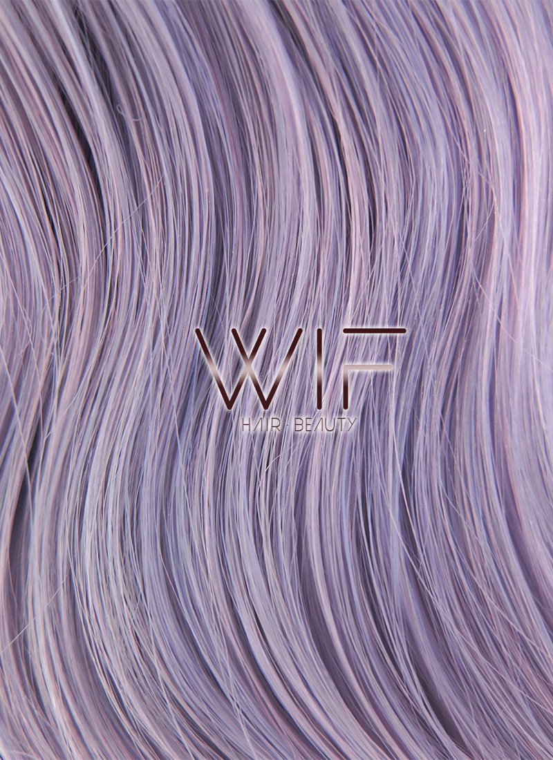 14" Wavy Light Purple Synthetic Wig WIG201
