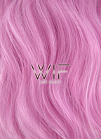 14" Medium Curly Pink Fashion Synthetic Hair Wig WIG202