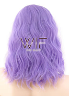 14" Medium Curly Purple Fashion Synthetic Hair Wig WIG203