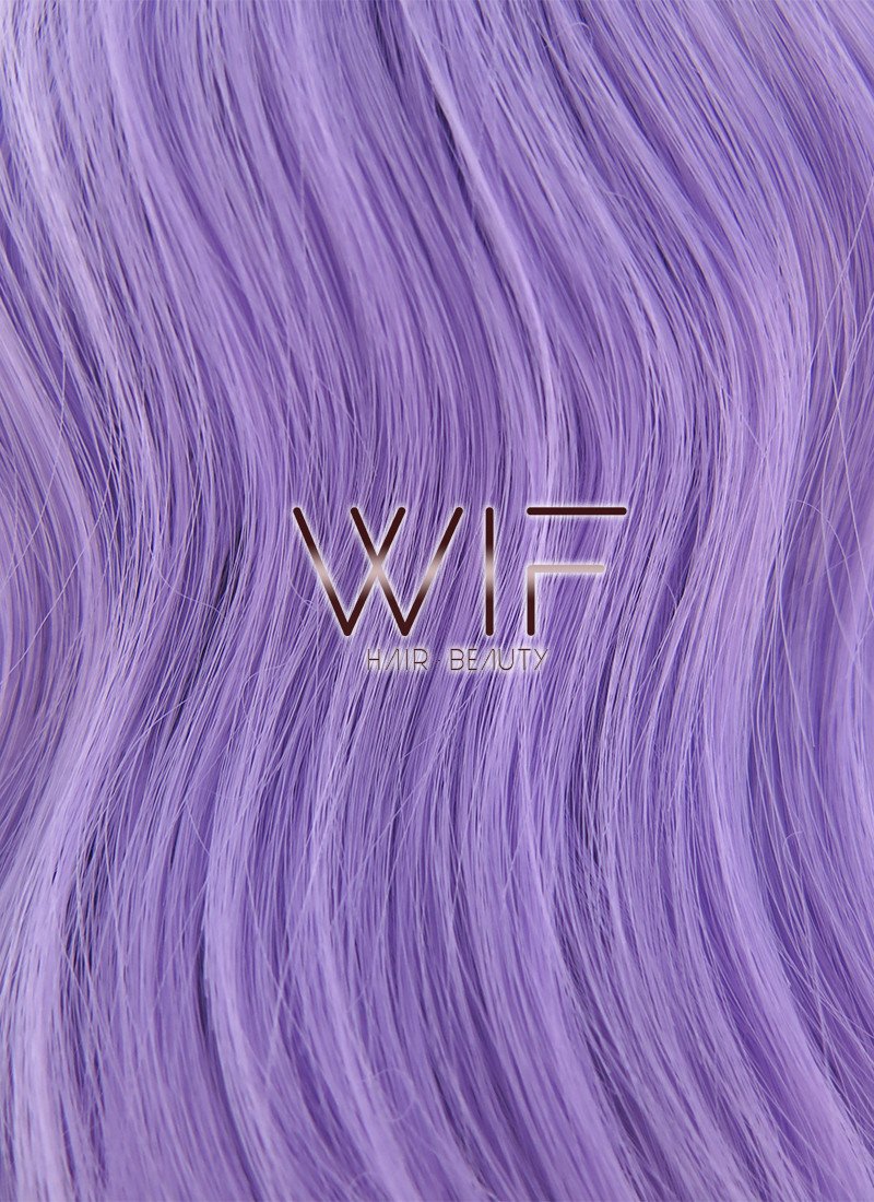 14" Medium Curly Purple Fashion Synthetic Hair Wig WIG203