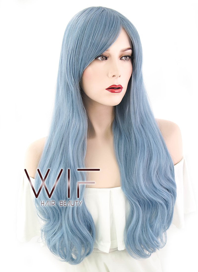 24" Long Wavy Mixed Blonde Fashion Synthetic Hair Wig WIG207
