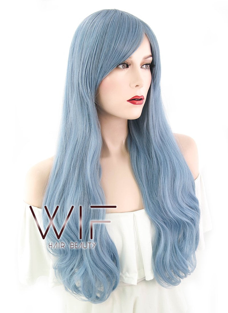 24" Long Wavy Mixed Blonde Fashion Synthetic Hair Wig WIG207