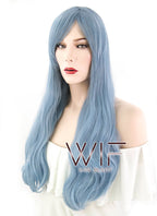 24" Long Wavy Mixed Blonde Fashion Synthetic Hair Wig WIG207