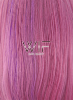 24" Long Curly Pink Purple Green Mixed Fashion Synthetic Hair Wig WIG209