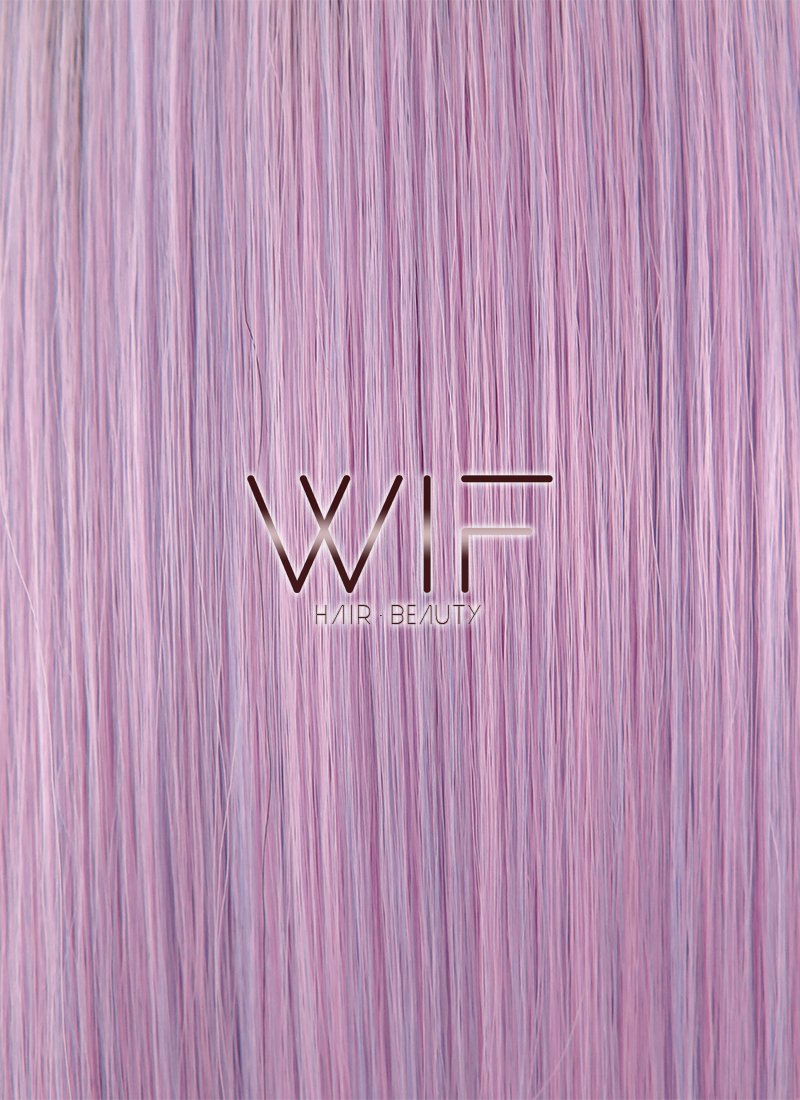 24" Straight Purple With Dark Roots Synthetic Wig WIG306