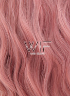29" Wavy Pink With Dark Roots Synthetic Wig WIG315