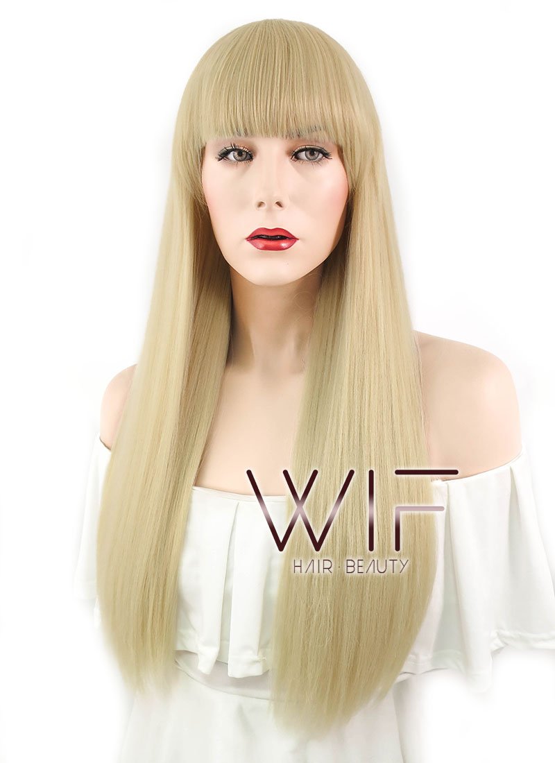 26" Straight Blonde Synthetic Wig WIG318