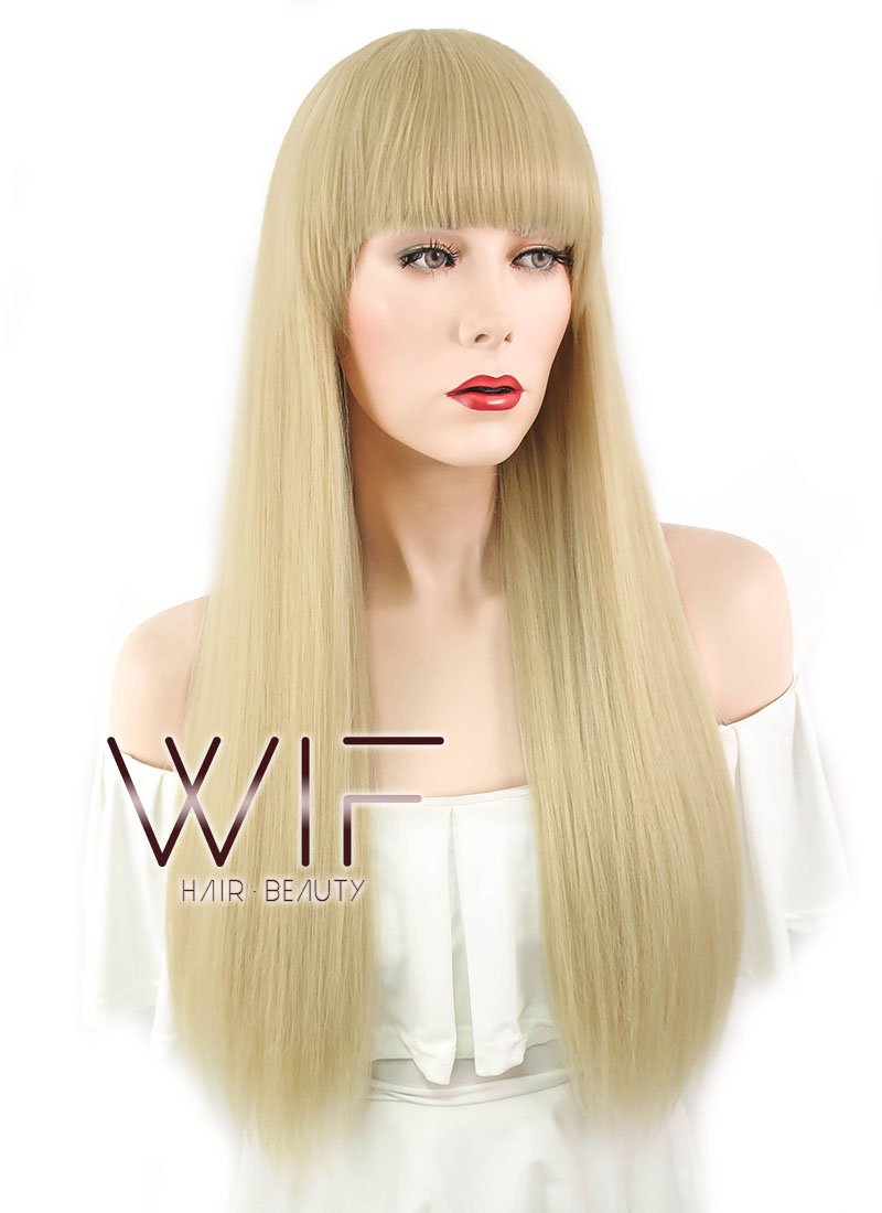 26" Straight Blonde Synthetic Wig WIG318
