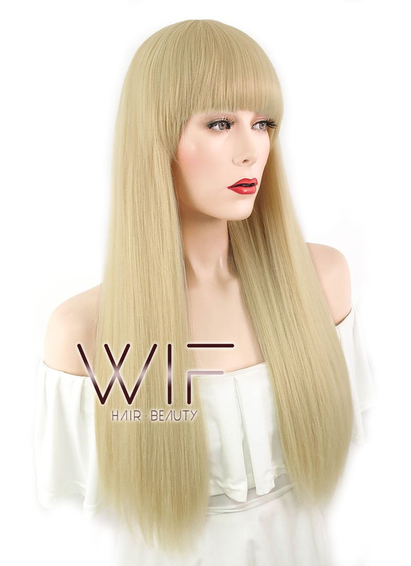 26" Straight Blonde Synthetic Wig WIG318