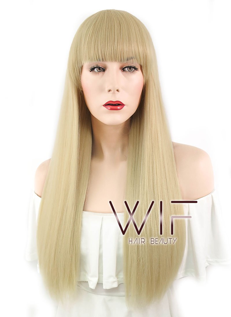 26" Straight Blonde Synthetic Wig WIG318
