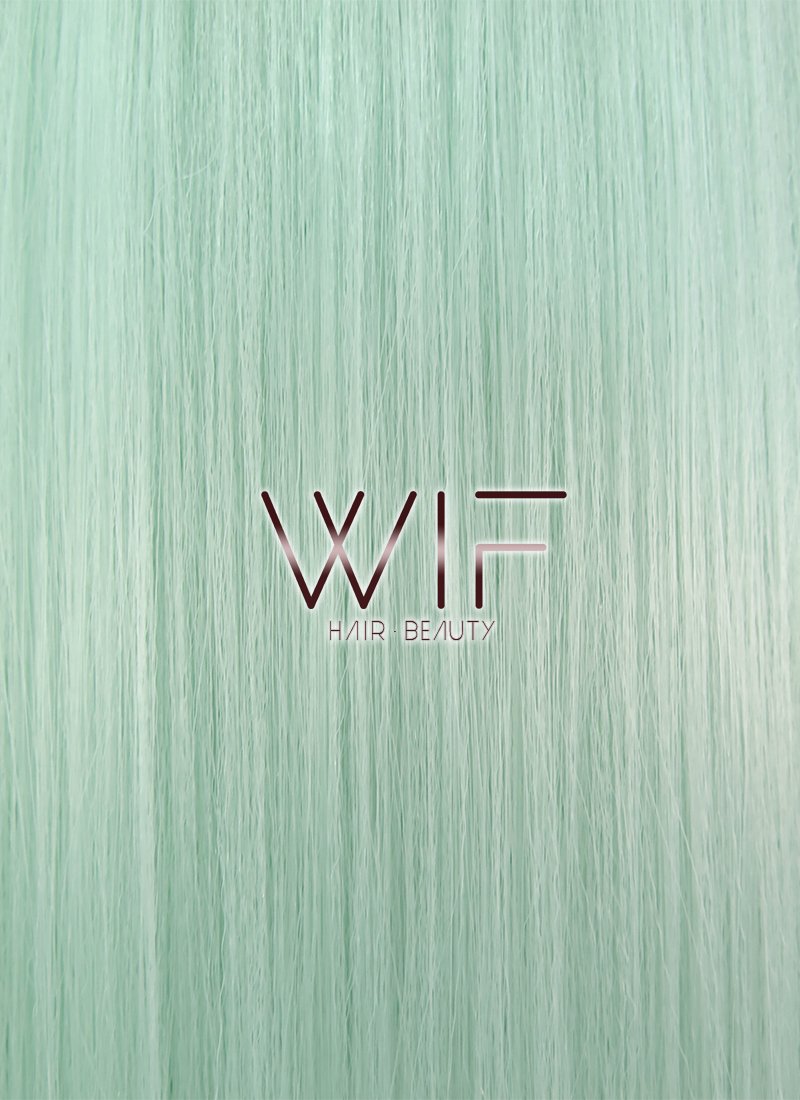 26" Straight Light Green Synthetic Wig WIG319