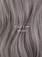 20" Wavy Grey With Dark Roots Synthetic Wig WIG322