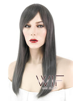 21" Straight Dark Grey Synthetic Wig WIG326