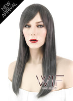 21" Straight Dark Grey Synthetic Wig WIG326