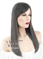 21" Straight Dark Grey Synthetic Wig WIG326