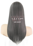 21" Straight Dark Grey Synthetic Wig WIG326