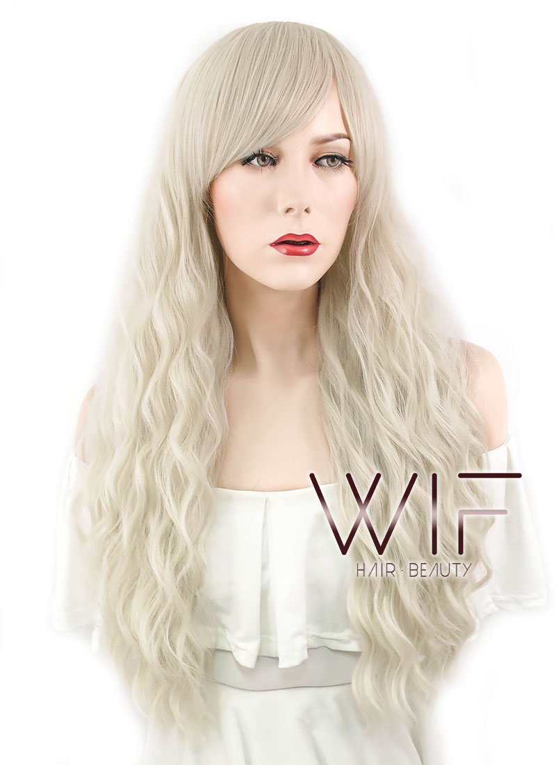 28" Wavy Light Blonde Synthetic Wig WIG327