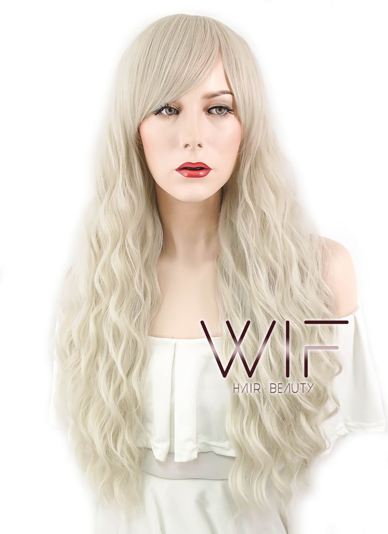 28" Wavy Light Blonde Synthetic Wig WIG327