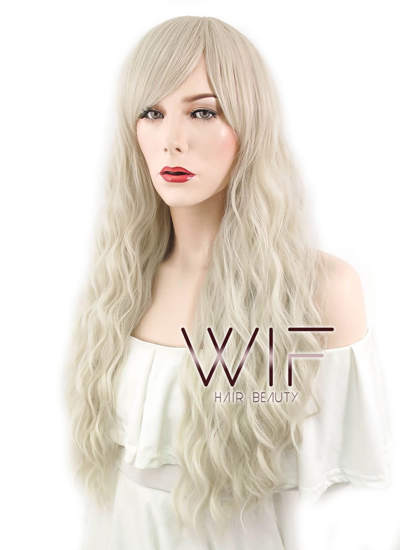 28" Wavy Light Blonde Synthetic Wig WIG327