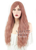 26" Wavy Milkshake Pink Synthetic Wig WIG328