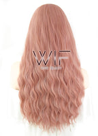 26" Wavy Milkshake Pink Synthetic Wig WIG328