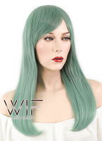 20" Straight Green Synthetic Wig WIG329