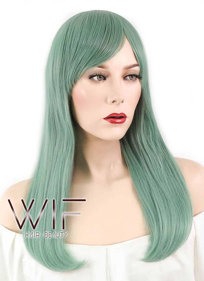 20" Straight Green Synthetic Wig WIG329