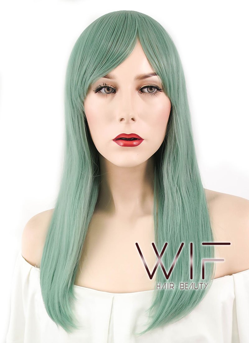 20" Straight Green Synthetic Wig WIG329