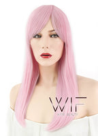 21" Straight Pink Synthetic Wig WIG330