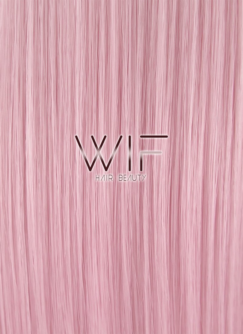 21" Straight Pink Synthetic Wig WIG330