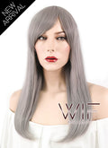 20" Straight Grey Synthetic Wig WIG331
