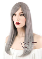 20" Straight Grey Synthetic Wig WIG331