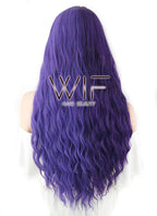 31" Wavy Two Tone Purple Split Color Synthetic Wig WIG343