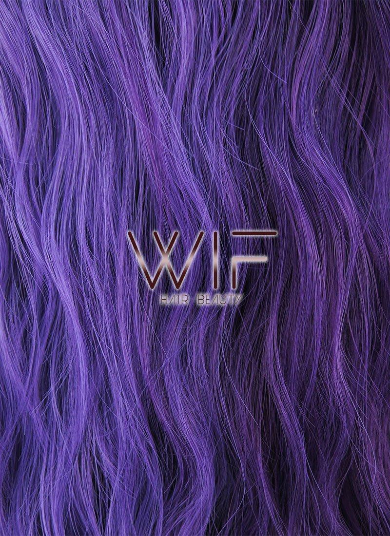 31" Wavy Two Tone Purple Split Color Synthetic Wig WIG343