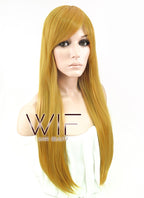 27" Straight Blonde Synthetic Wig ZB056