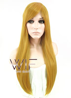 27" Straight Blonde Synthetic Wig ZB056