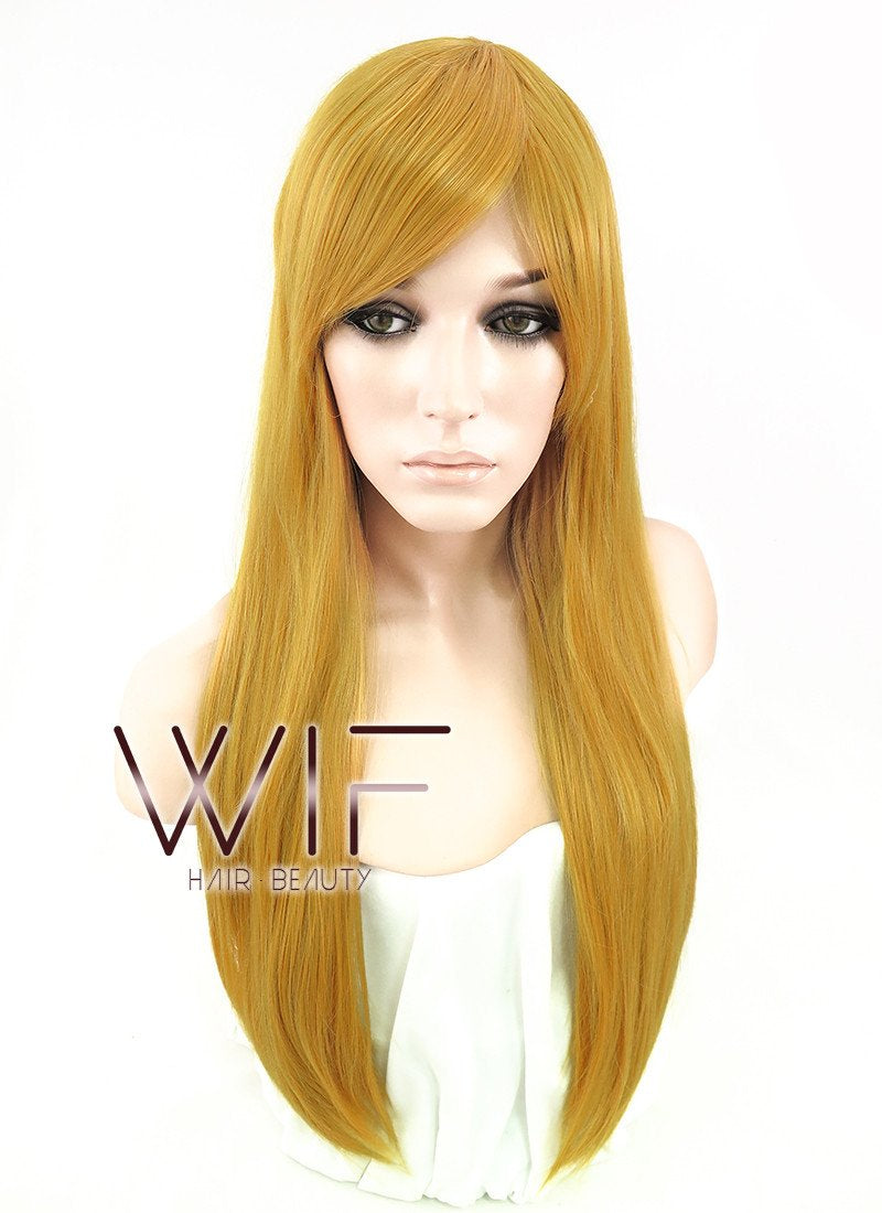 27" Straight Blonde Synthetic Wig ZB056