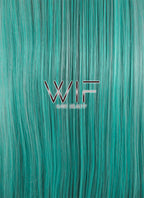 27" Straight Mixed Green Synthetic Wig ZB143