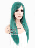 27" Straight Mixed Green Synthetic Wig ZB143