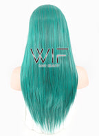 27" Straight Mixed Green Synthetic Wig ZB143