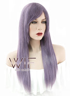 27" Straight Light Purple Synthetic Wig ZB062