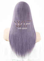 27" Straight Light Purple Synthetic Wig ZB062