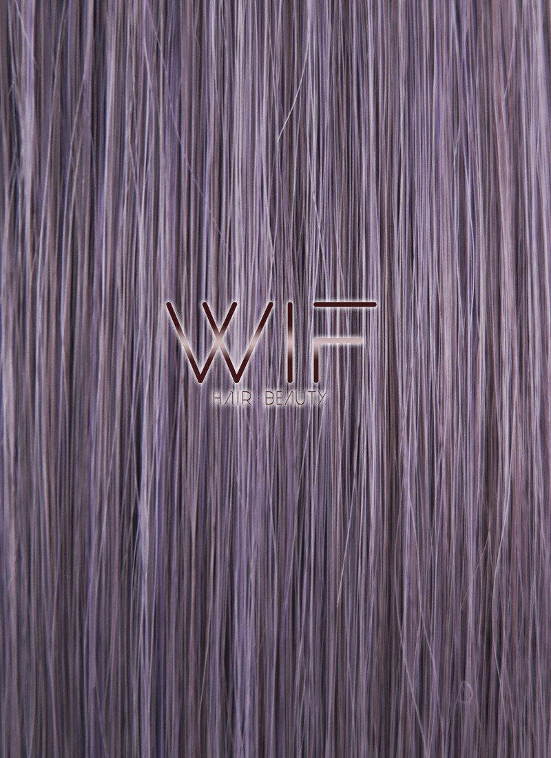 27" Straight Light Purple Synthetic Wig ZB062