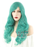 25" Wavy Turquoise Green Synthetic Wig ZB107
